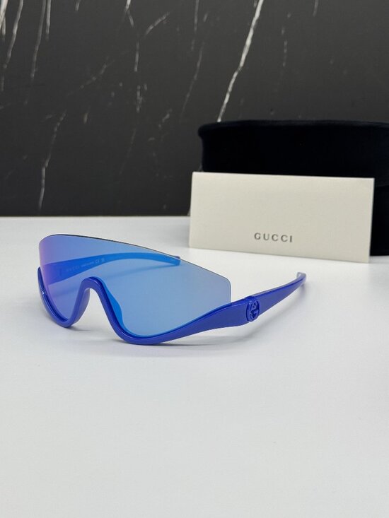 NEW GUCCI GG1650S 010 SUNGLASSES BLUE SHIELD UNISEX GUCCI EYEWEAR main image 10